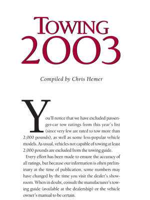 Tow Guide 2003
